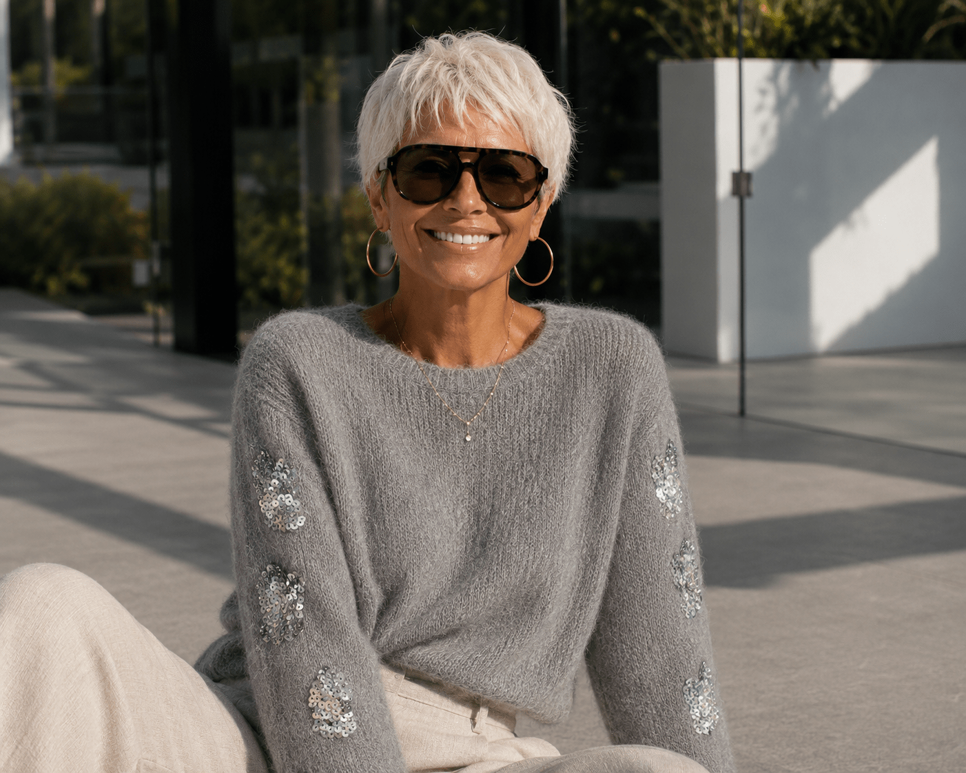 JERSEY GRIS LENTEJUELAS ÉTOILE